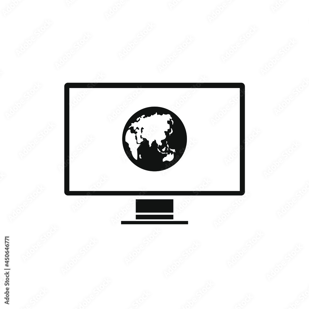 image of the earth in the center of the computer screen image of the earth in the center of the computer screen