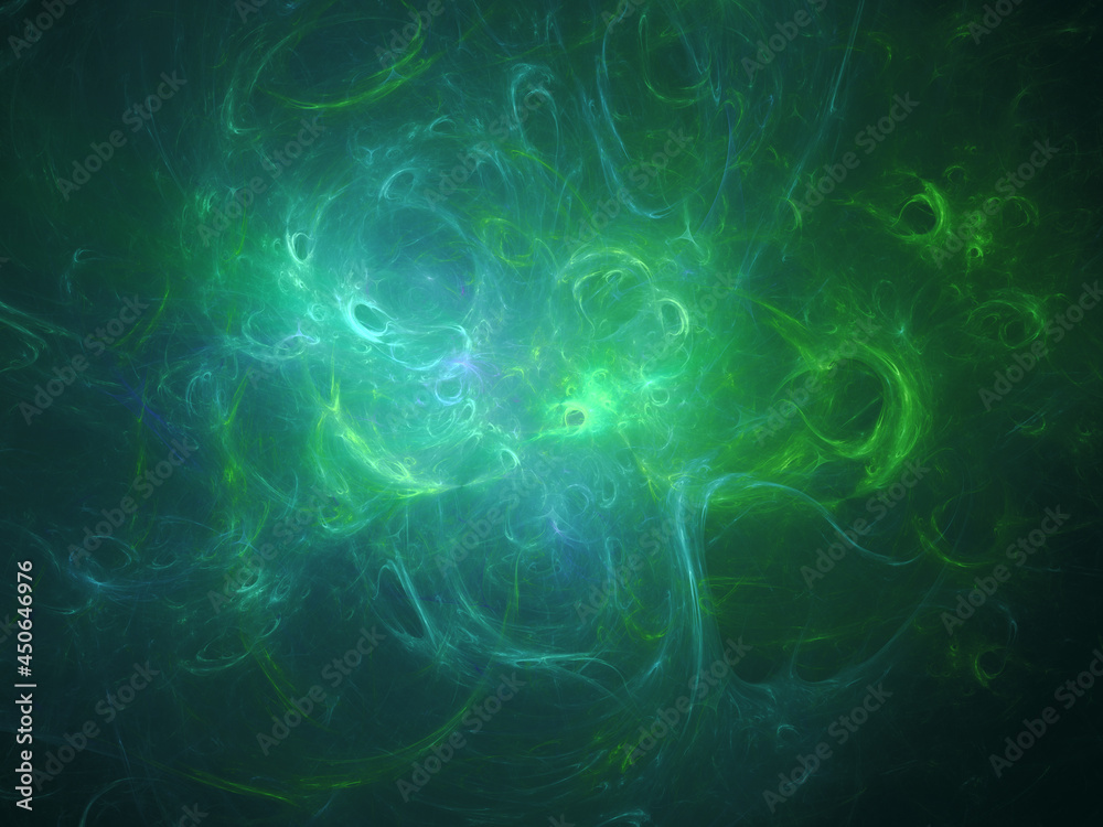 Abstract fractal art background. Swirls of green and blue deep sea colours. I think it looks like plasma, gas, smoke, clouds, fluid or bubbles. Abstract fractal art background. Swirls of green and blue deep sea colours. I think it looks like plasma, gas, smoke, clouds, fluid or bubbles.