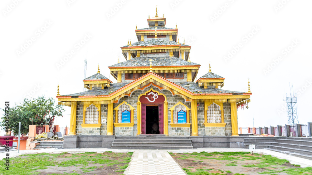 Surkanda Devi temple, a Hindu temple near Kanatal, Uttarakhand, India