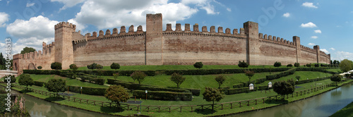 Panorama view of the walls of the fortified medieval town of Cittadella. Padova, Italy.  photo