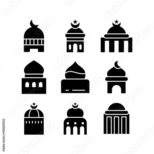 mosque icon or logo isolated sign symbol vector illustration - high quality black style vector icons  © emka angelina