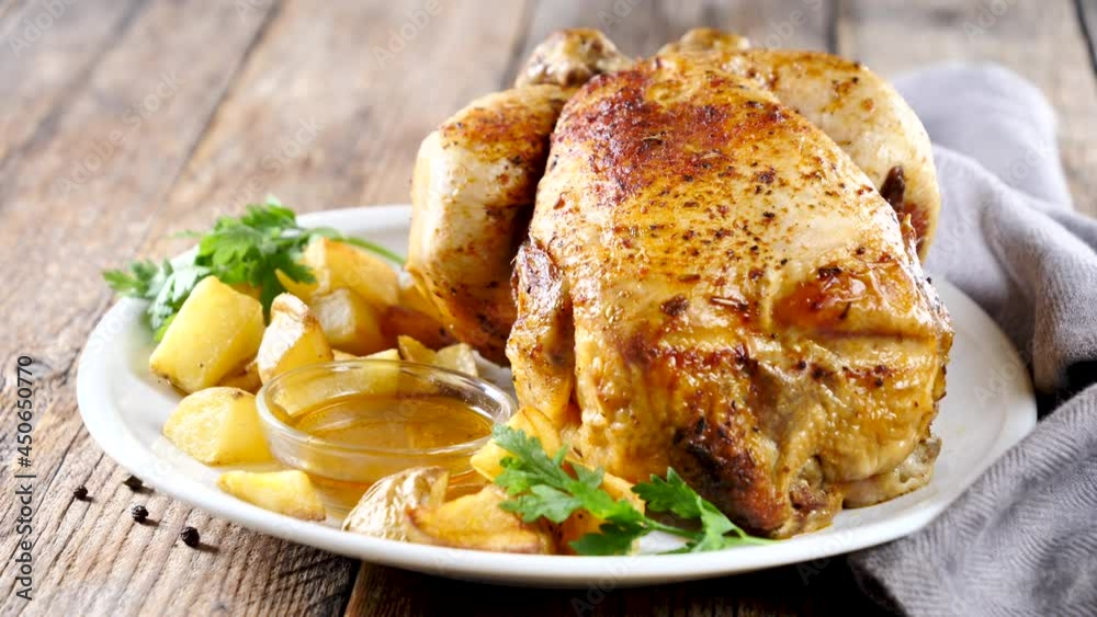 roasted chicken with potatoes roasted chicken with potatoes
