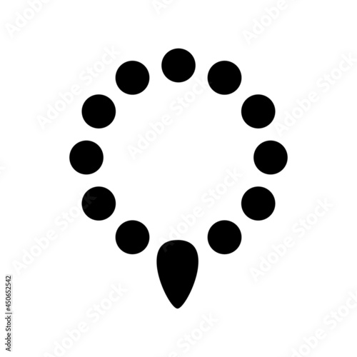 tasbih icon or logo isolated sign symbol vector illustration - high quality black style vector icons
