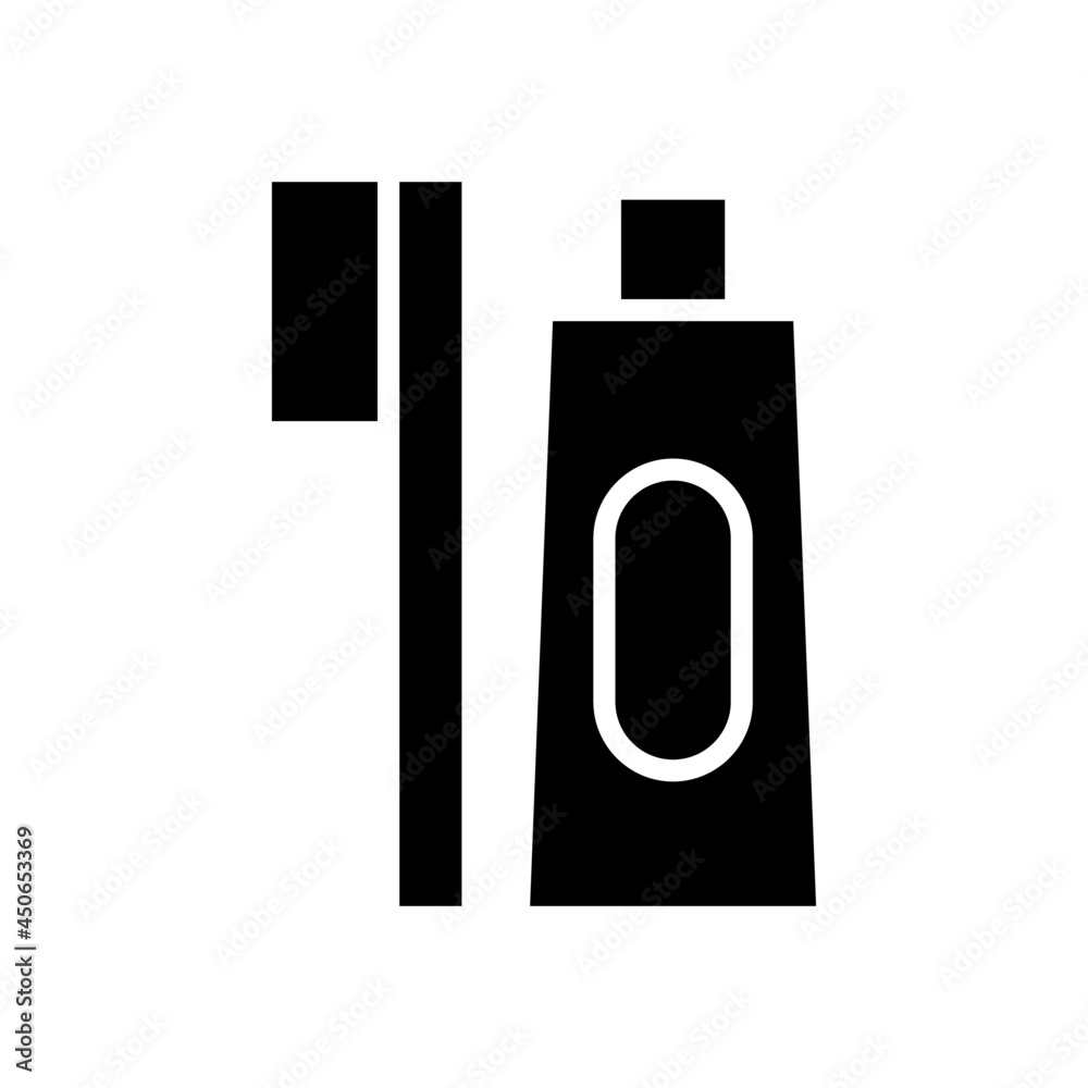 Toothbrush icon or logo isolated sign symbol vector illustration - high quality black style vector icons
