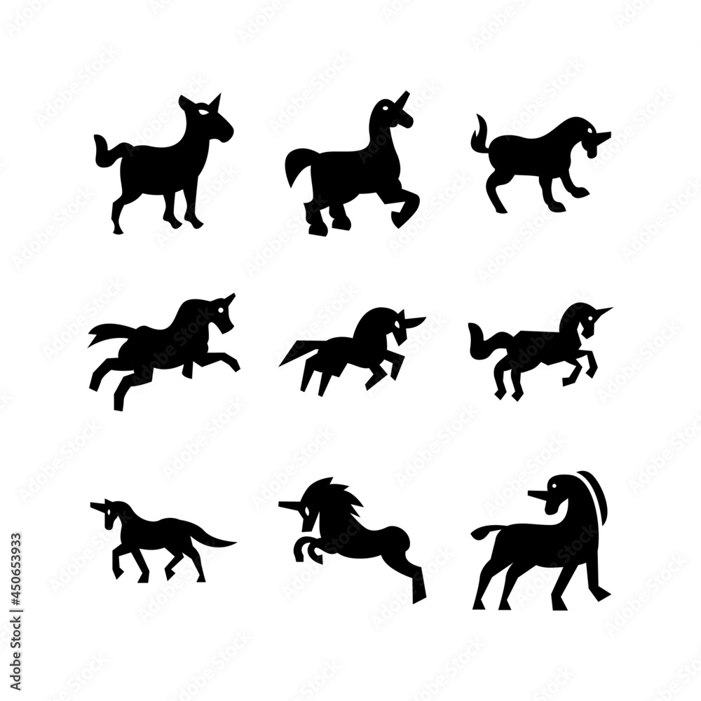 Fototapeta premium unicorn icon or logo isolated sign symbol vector illustration - high quality black style vector icons