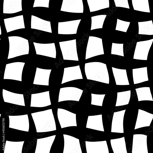 Abstract and distorted grid seamless pattern design. Quirky design for fashion, textiles, pillow throw, wallpaper, home decor, digital paper and many other creative projects. 