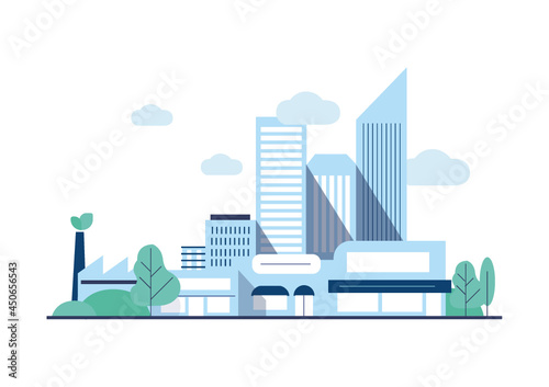 city skyline 2d