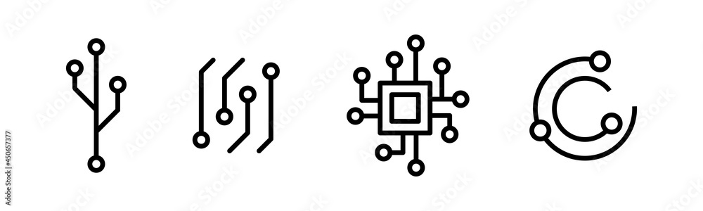 vector graphic of tehcnology data icon collection vector graphic of tehcnology data icon collection