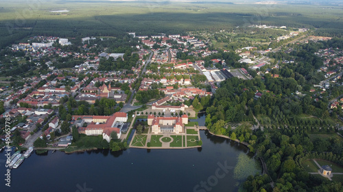 Aerial view of Rheinsberg Palace, Schloss Rheinsberg, Germany photo