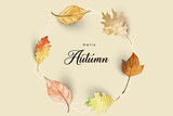 Hello autumn vector background