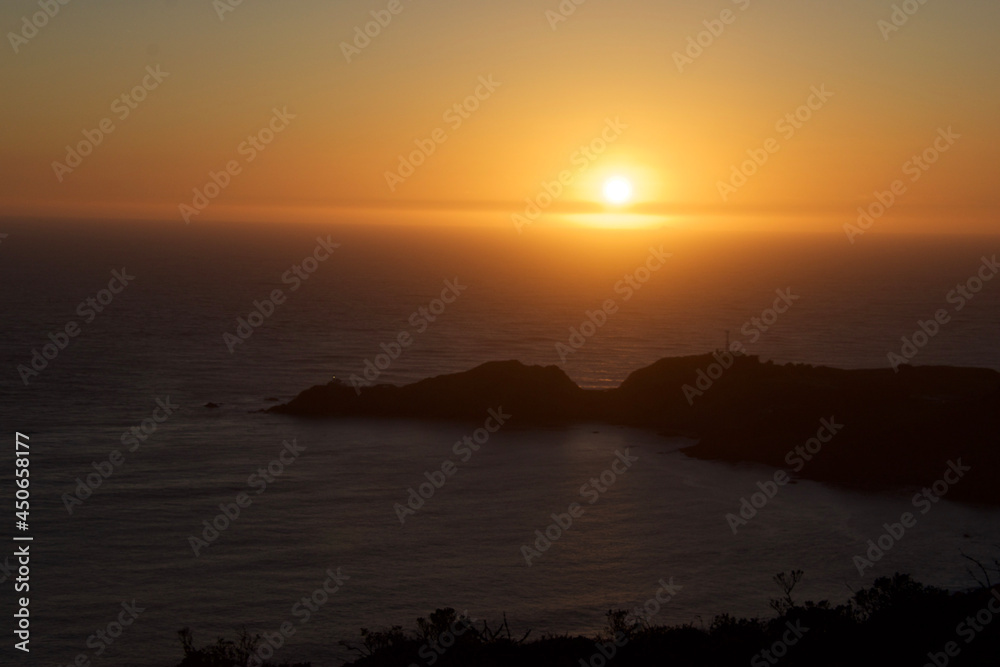 sunset over the sea sunset over the sea