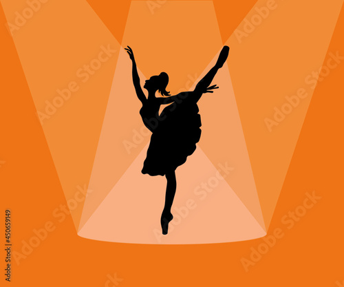 the silhouette of a ballerina in a dance