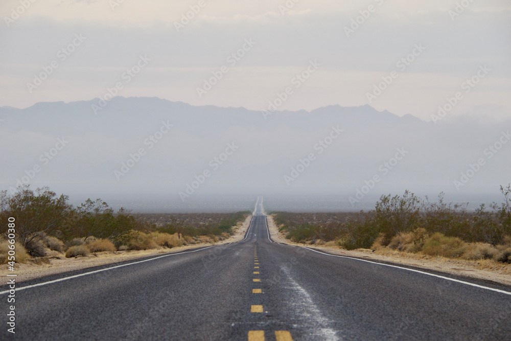 Naklejka premium road in the fog