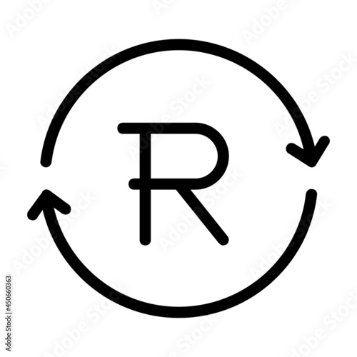 South African Rand Conversion or Exchange Icon
