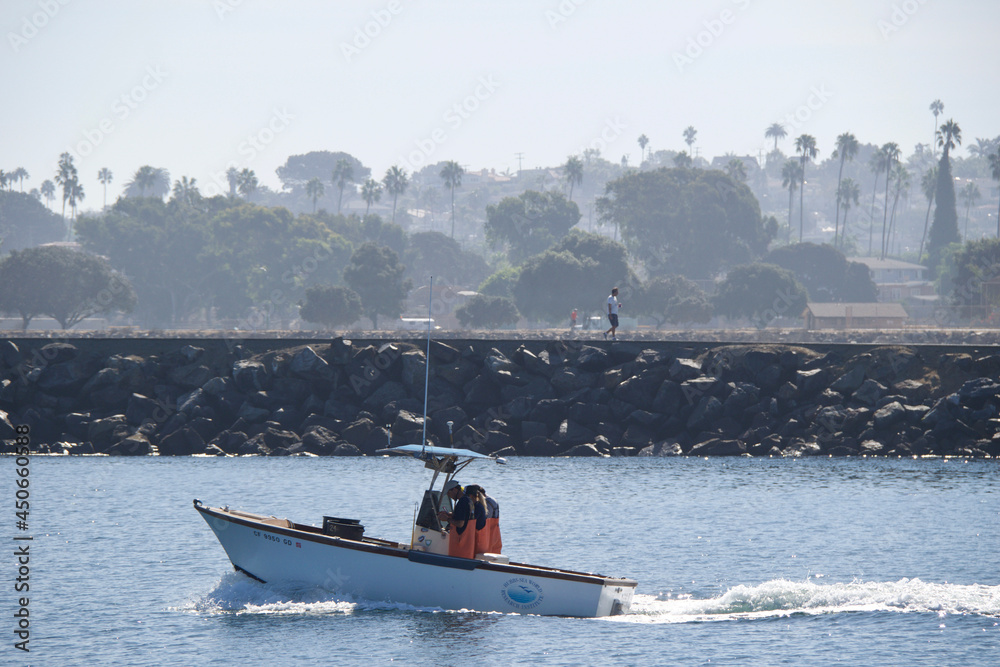Fototapeta premium boat in the fog