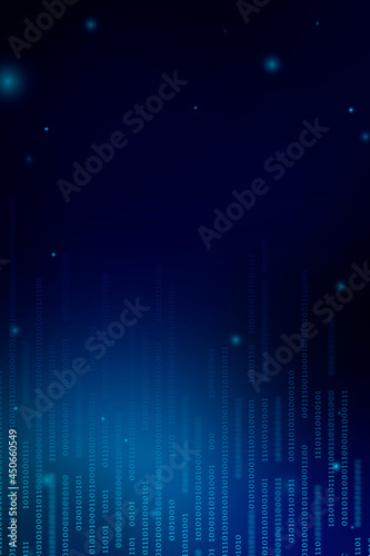 Stream of binary code design vector