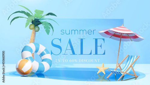 3d summer sale template