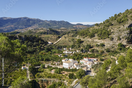 White village of Jorox, quiet hamlet In Park Sierra de las Nieves, Andalucia, Spain photo