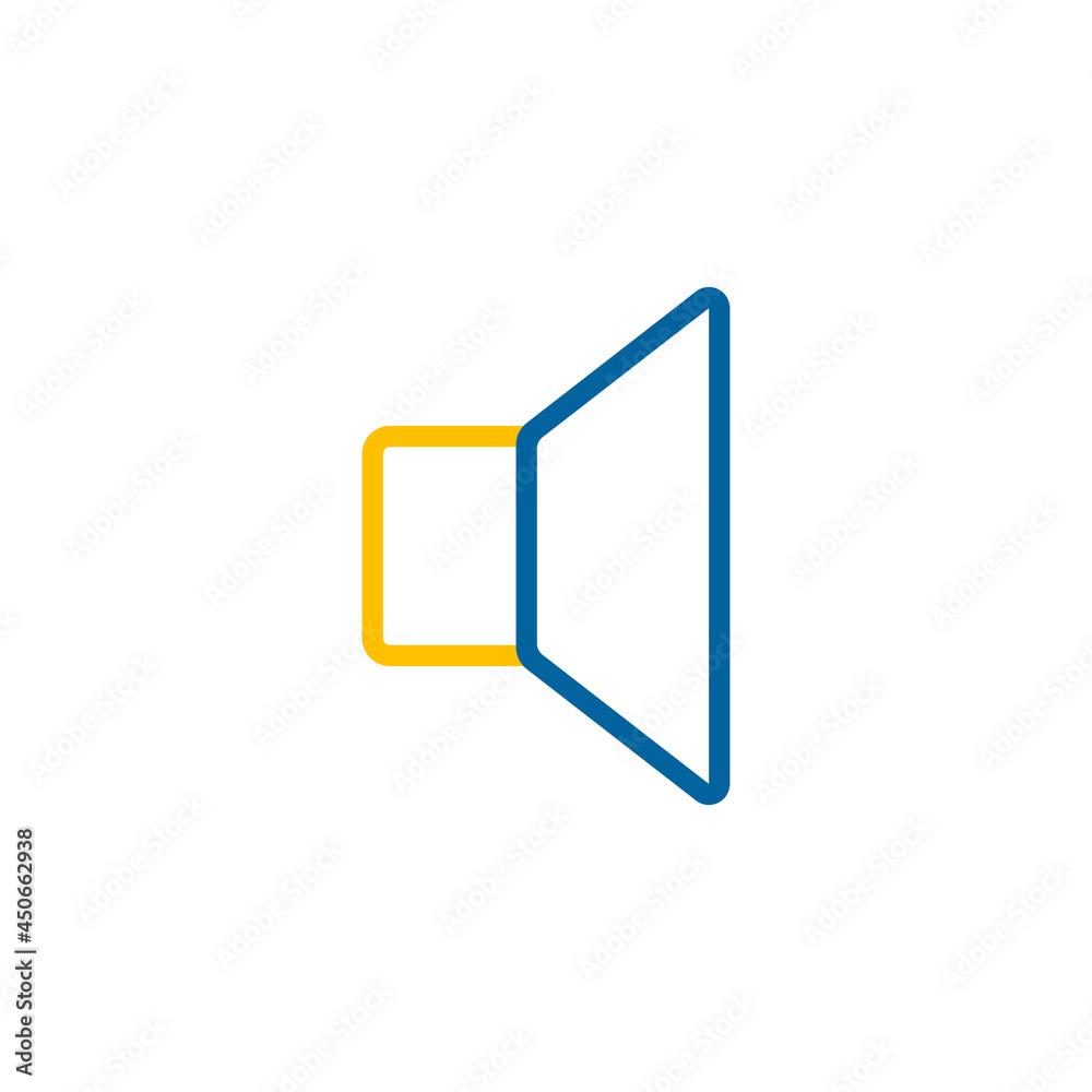 Speaker vector flat icon. Music sign Speaker vector flat icon. Music sign