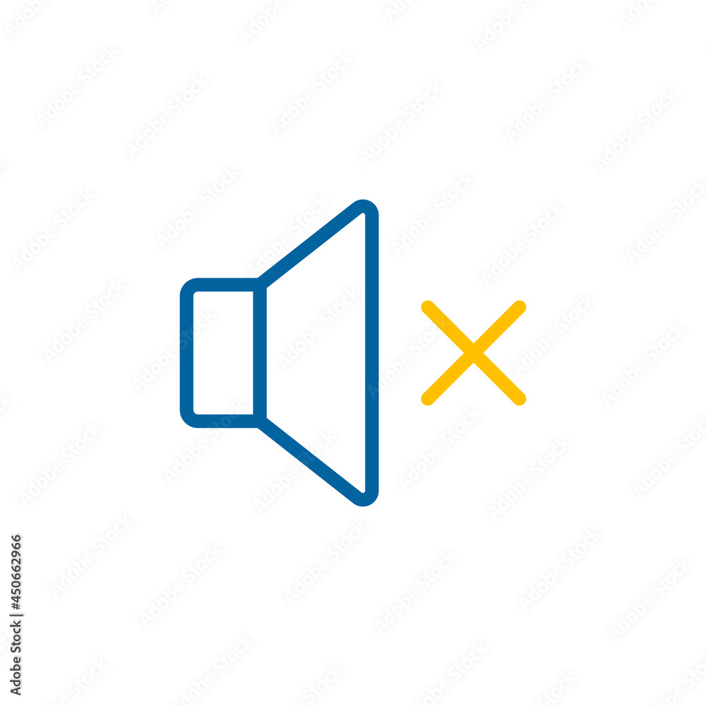 Sound on off vector icon. Volume. Mute button Sound on off vector icon. Volume. Mute button
