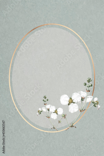 Gold frame with Bulltongue arrowhead vector