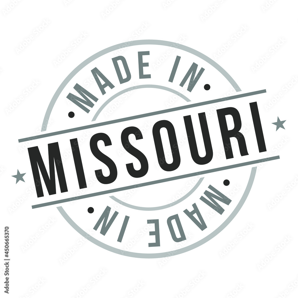 Fototapeta premium Made in Missouri Stamp. Logo Icon Symbol Design. Security Seal Style.