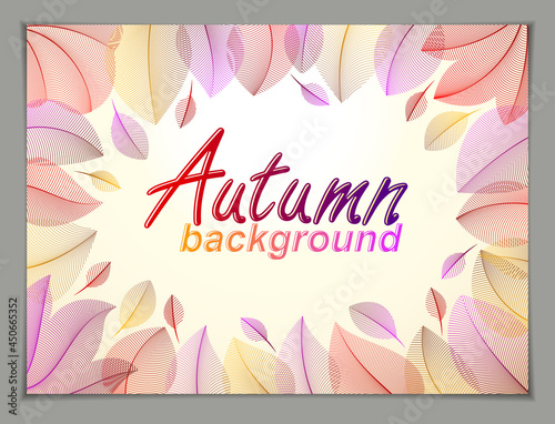 Autumn leaves horizontal ba...