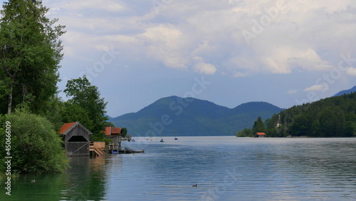 Boots- und Badehäuser am Walchensee