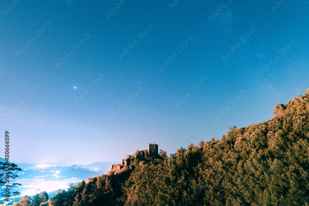 senerchia castle under the starry sky