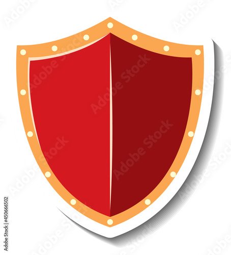 Fototapeta Naklejka Na Ścianę i Meble -  Knight shield cartoon sticker