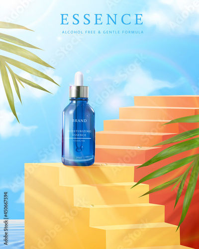 3d face essence cosmetic ad
