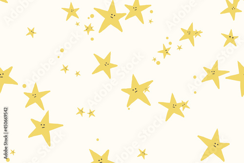 Stars seamless pattern background vector cute doodle for kids