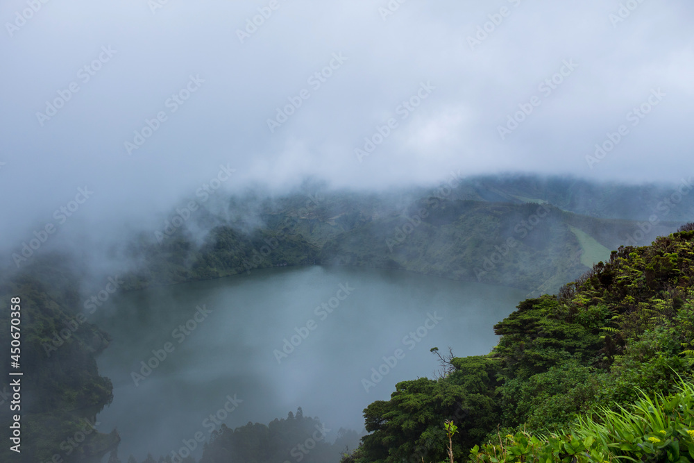 Deep lake in Flores Island