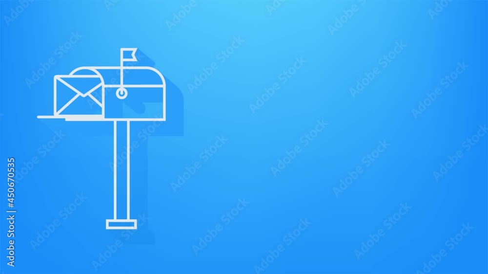 Mail box. Envelope with a newsletter concept. Motion graphics. Stock ビデオ Adobe Stock