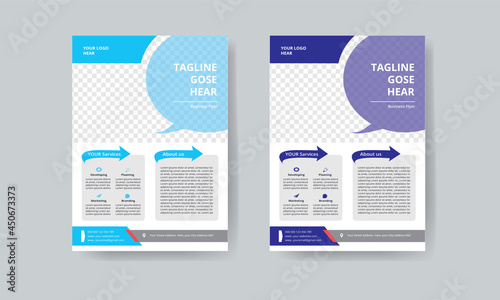 A4  Corporate  Business Flyer  Template Design, in two different color
