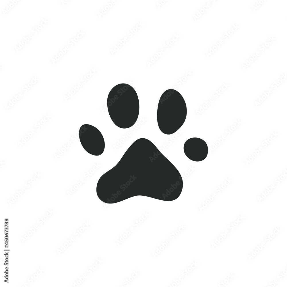Paw Icon Silhouette Illustration. Animal Footprint Vector Graphic Pictogram Symbol Clip Art. Doodle Sketch Black Sign. Paw Icon Silhouette Illustration. Animal Footprint Vector Graphic Pictogram Symbol Clip Art. Doodle Sketch Black Sign.