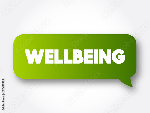 Wellbeing text message bubble, concept background