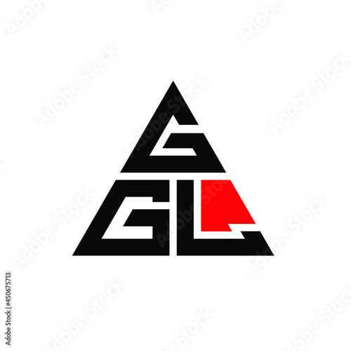GGL triangle letter logo design with triangle shape. GGL triangle logo design monogram. GGL triangle vector logo template with red color. GGL triangular logo Simple  Elegant  and Luxurious Logo. GGL 