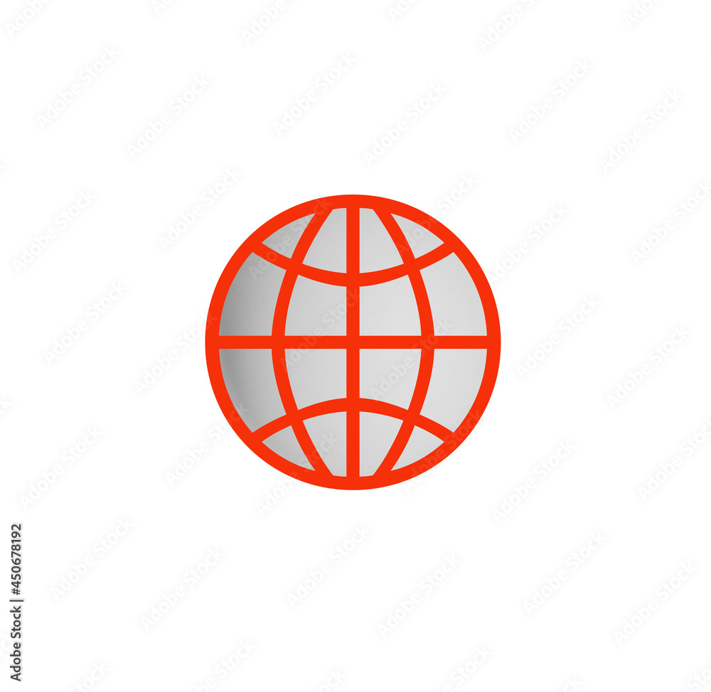 Symbolic image of the globe with parallels and meridians. Symbolic image of the globe with parallels and meridians.
