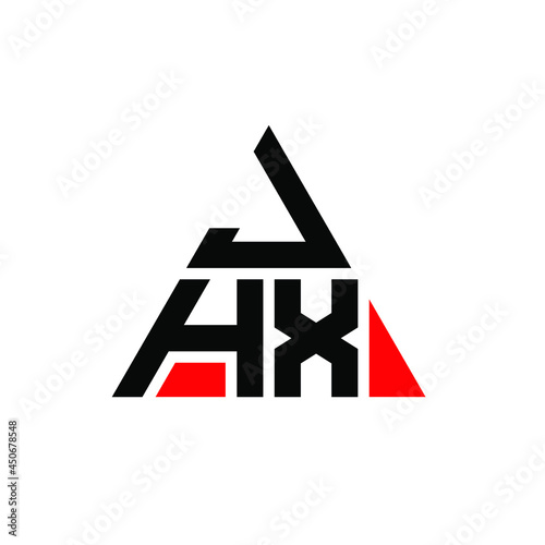 JHX triangle letter logo design with triangle shape. JHX triangle logo design monogram. JHX triangle vector logo template with red color. JHX triangular logo Simple, Elegant, and Luxurious Logo. JHX 