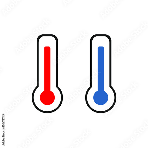 vector image of two thermometers