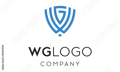 monogram logo design inspiration shaped like a formidable shield or security