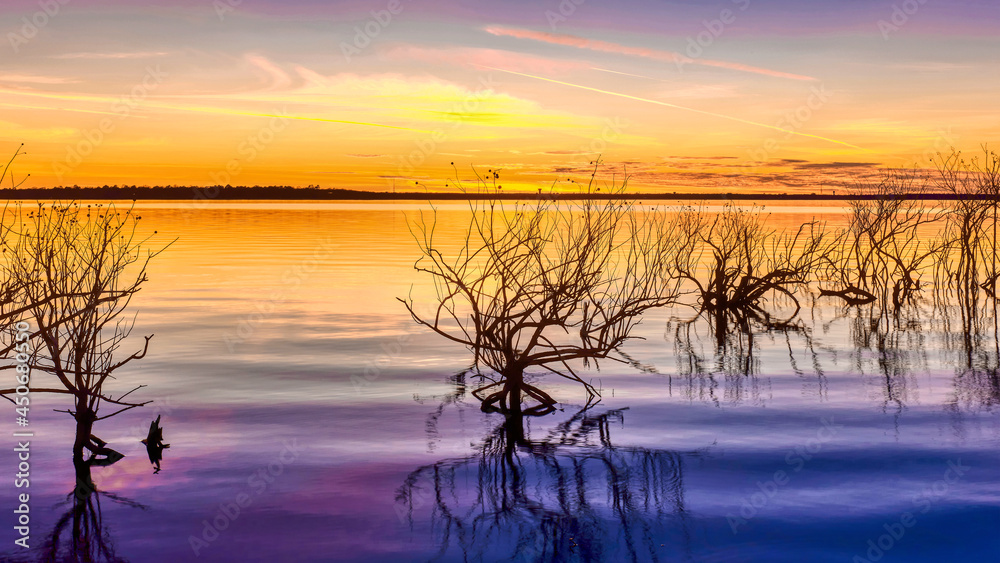 suset reflecting on water. suset reflecting on water.