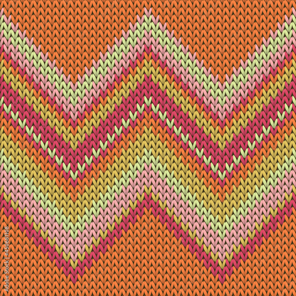 Obraz premium Macro zig zal lines knit texture geometric vector