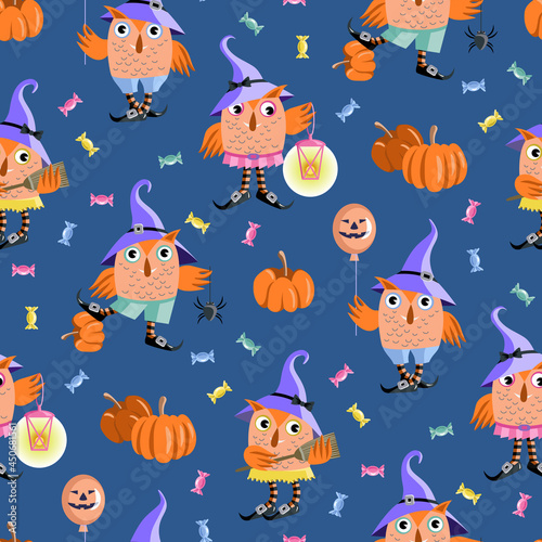 Halloween  Seamless Pattern © Marina Grau