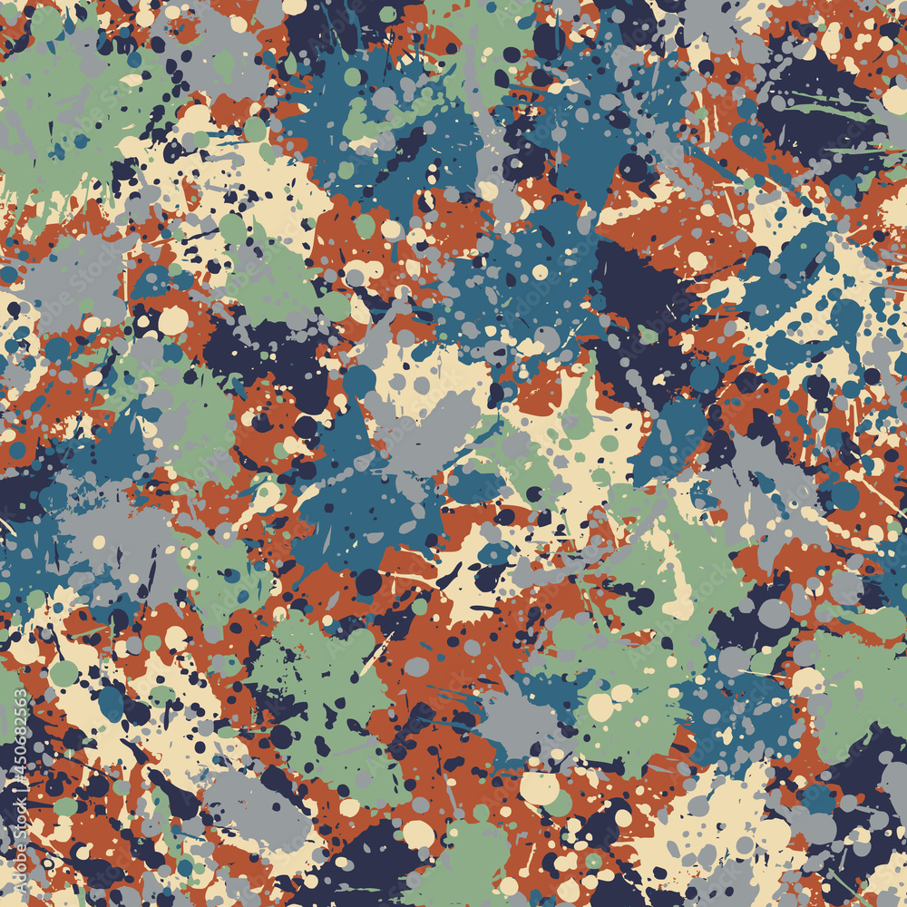 Spilled paint camouflage