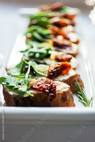 canape setting for a party