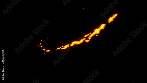 Cartoon fire elements pack. 4k 2d Cartoon fire elemnts with Luma matte and black png background. photo