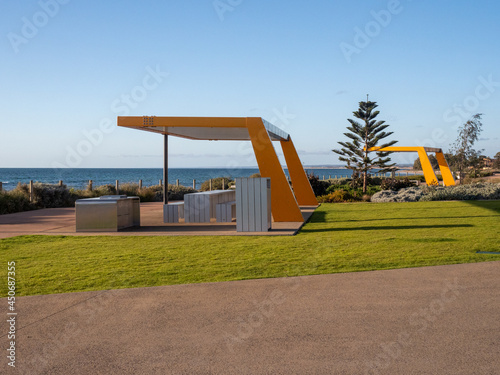 Picnic facilities on the ocean foreshore in Geraldton, Western Australia