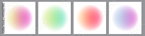 Set of modern gradient vector background in pastel colors photo